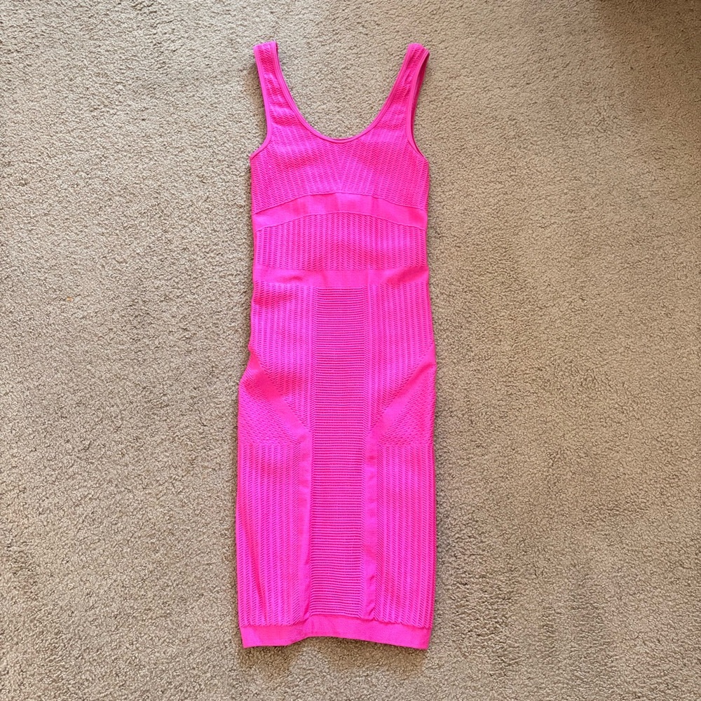 Worn Once BEBE Hot Pink Bodycon Cut Out Dress XS / S